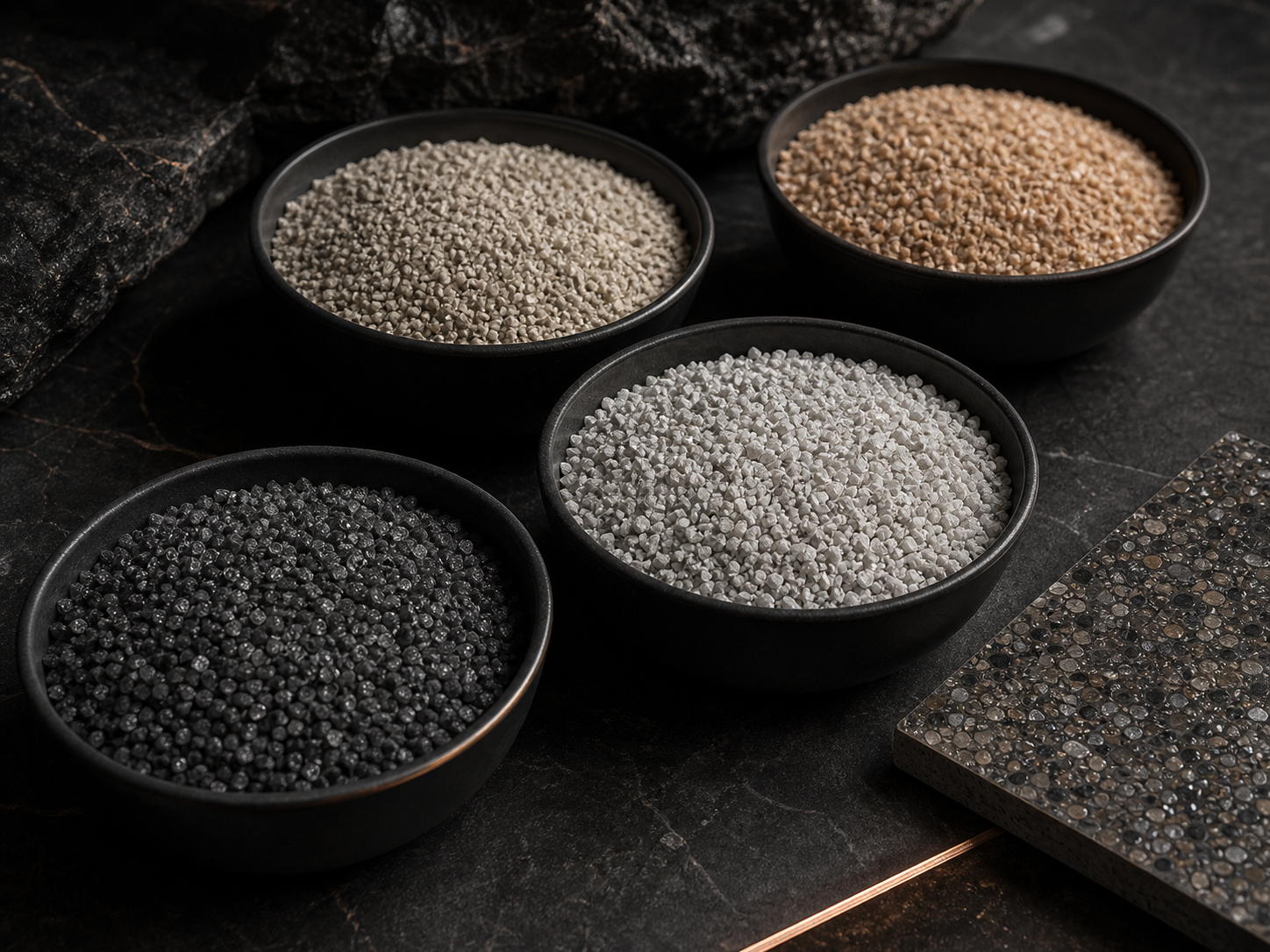 Premium quartz aggregate and anti-slip mineral media